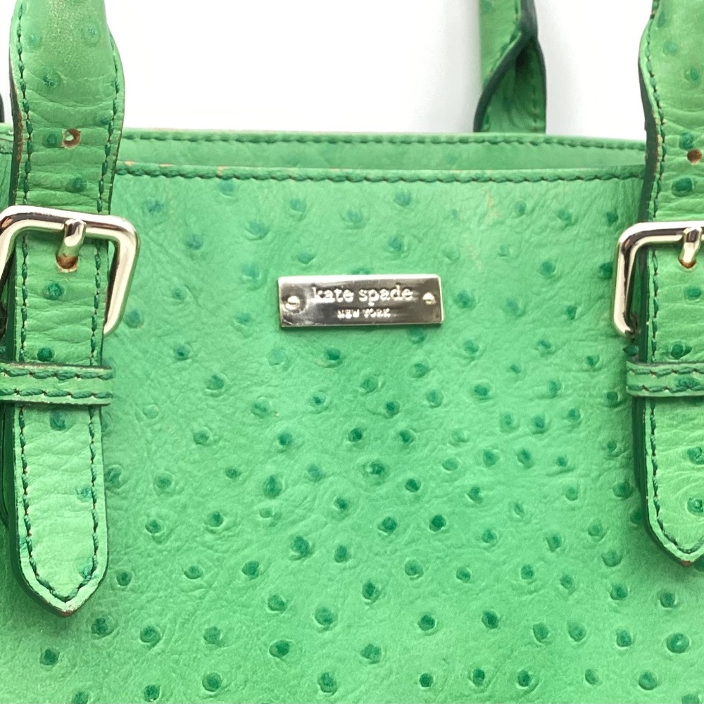 Kate Spade Purse Satchel Green Leather - Picture 2 of 5